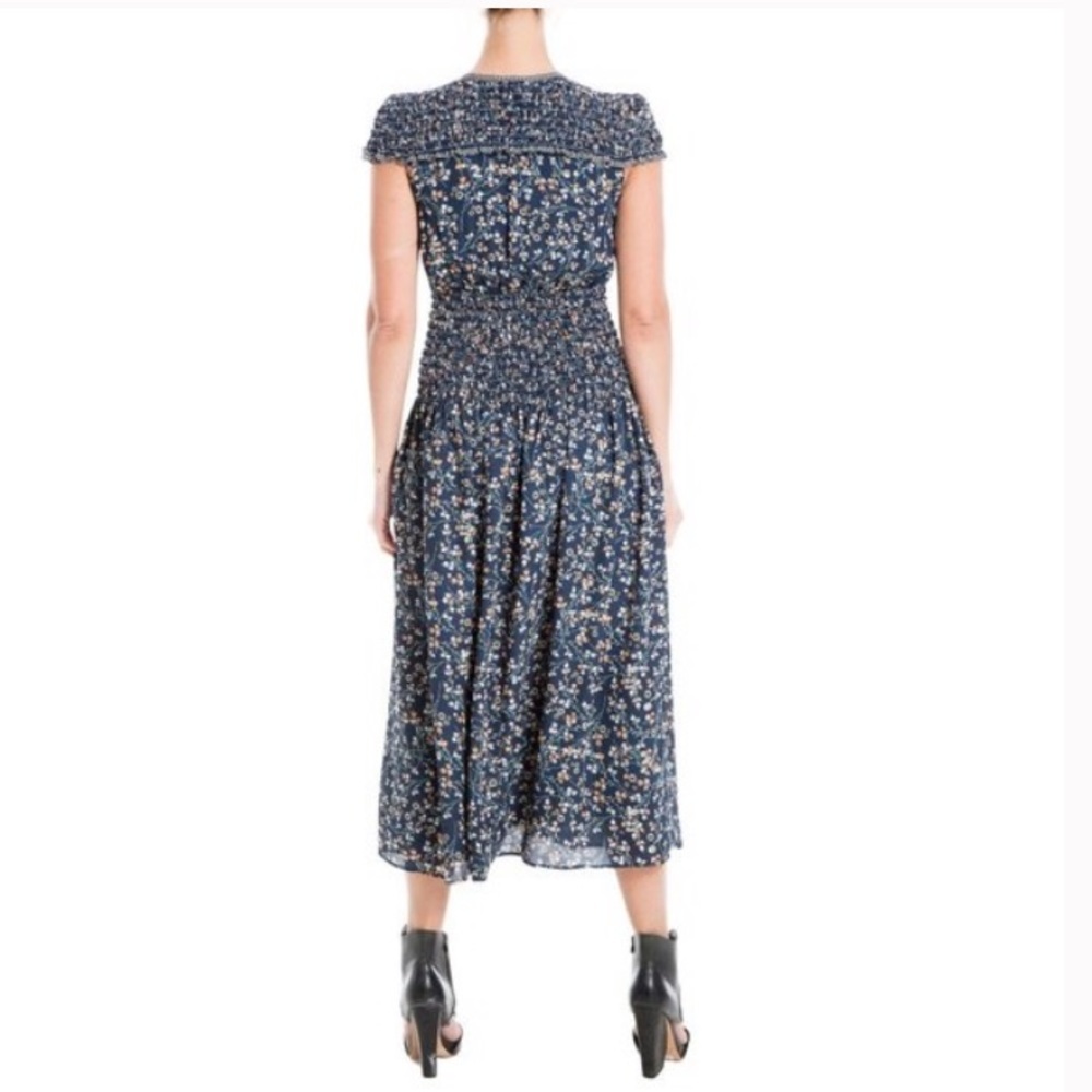 NWT Max Studio Ditsy Print Smock Waist Maxi dress - Picture 3 of 11